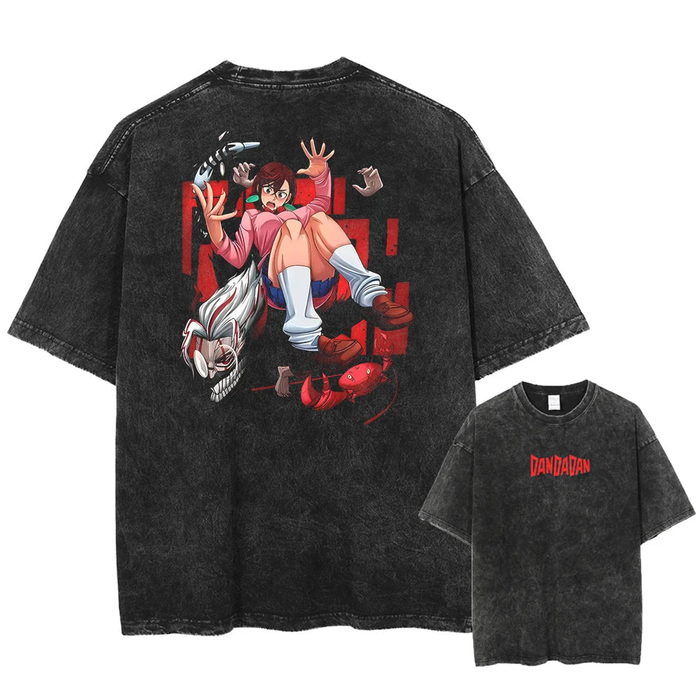 Dandadan Momo's Spirit Oversized Vintage T-Shirt