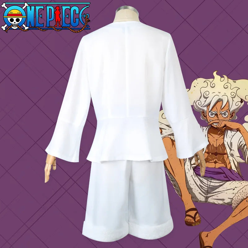 One Piece Luffy Gear 5 Cosplay & Halloween Costume