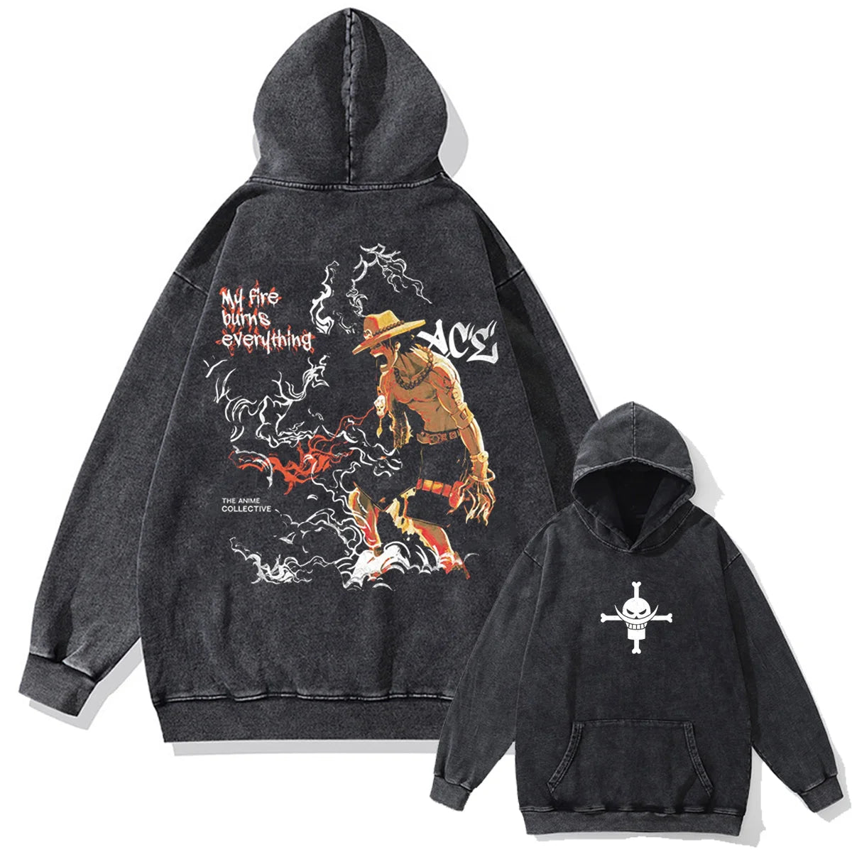 One Piece Flame Emperor Vintage Hoodie
