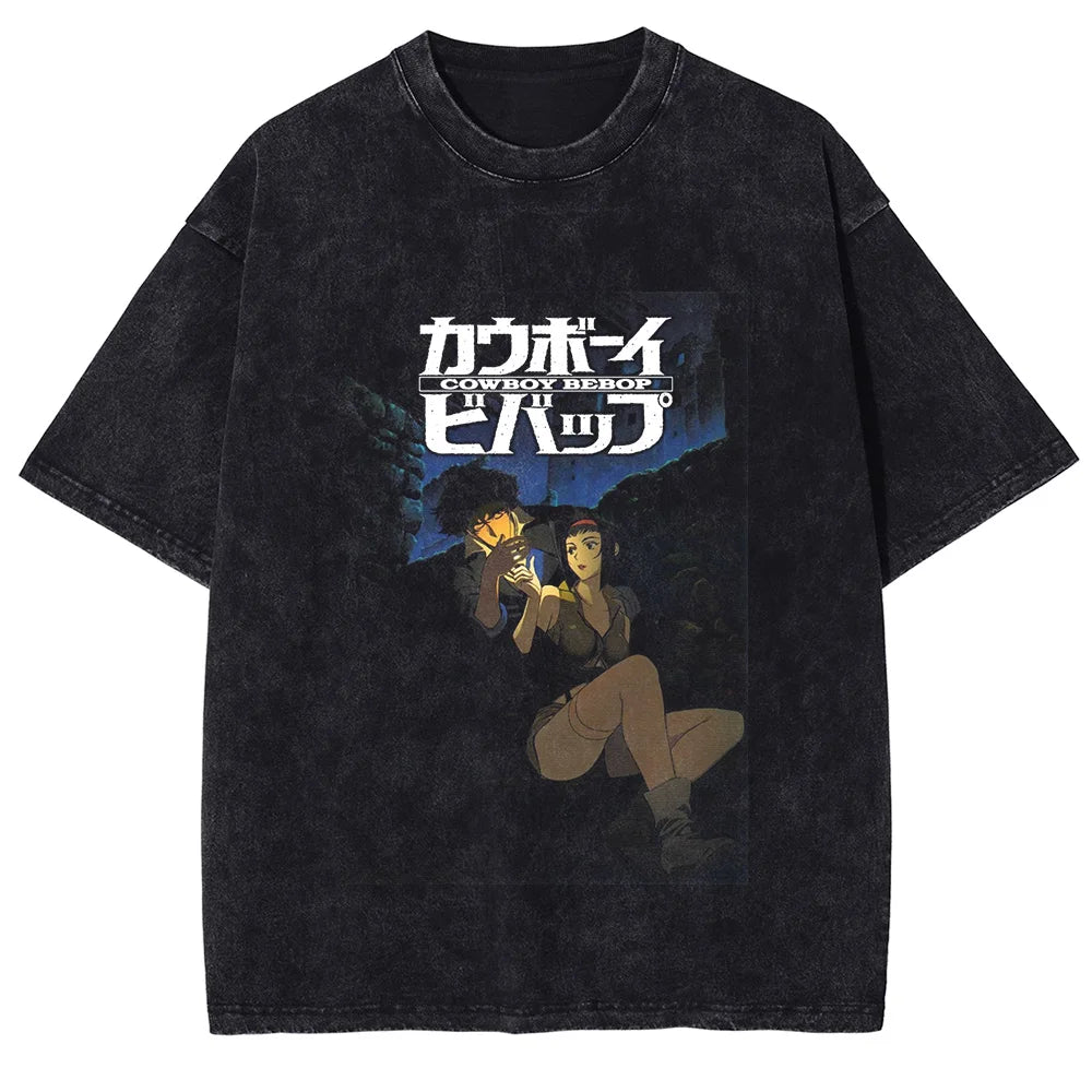 Cowboy Bebop Space's Journey Oversized Vintage T-Shirt