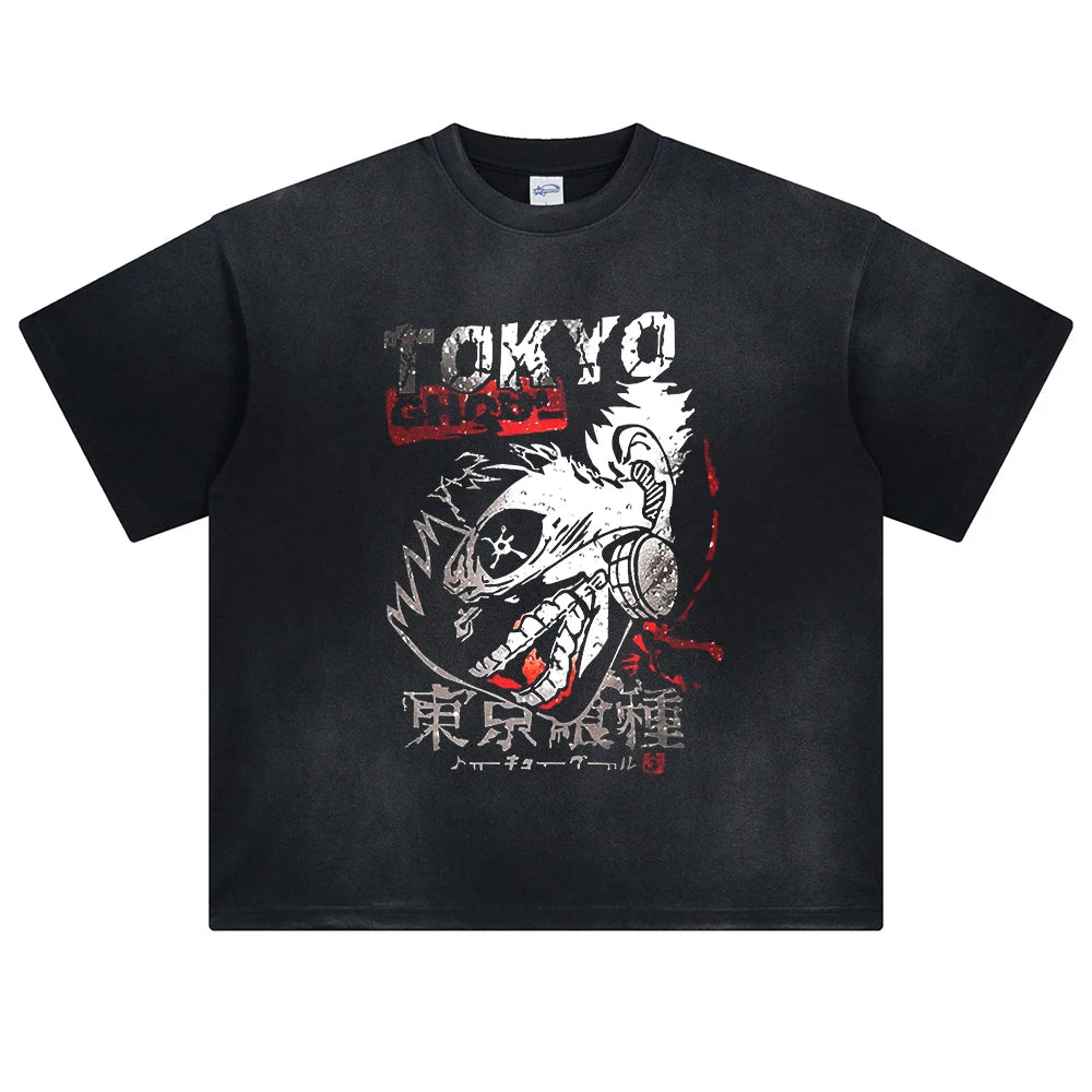 Tokyo Ghoul Kaneki's Mask Oversized Vintage T-Shirt