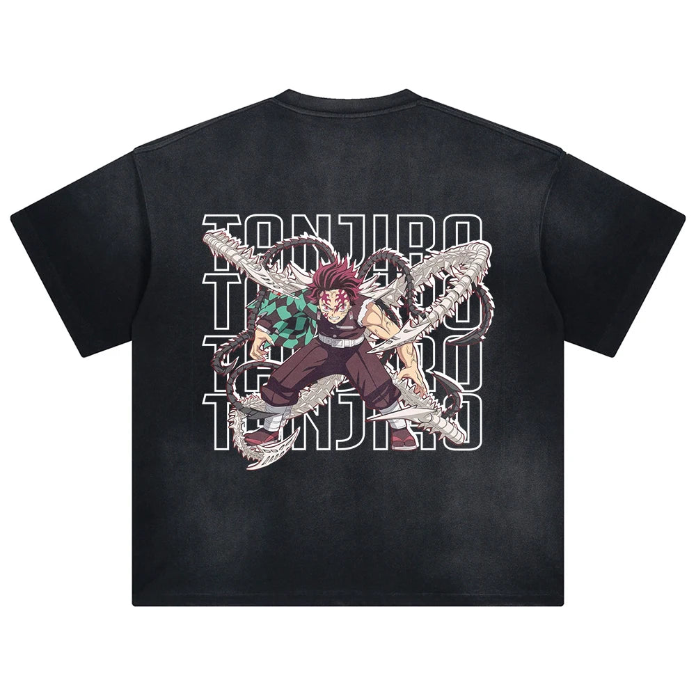 Demon Slayer Tanjiro's Katana Oversized Vintage T-Shirt