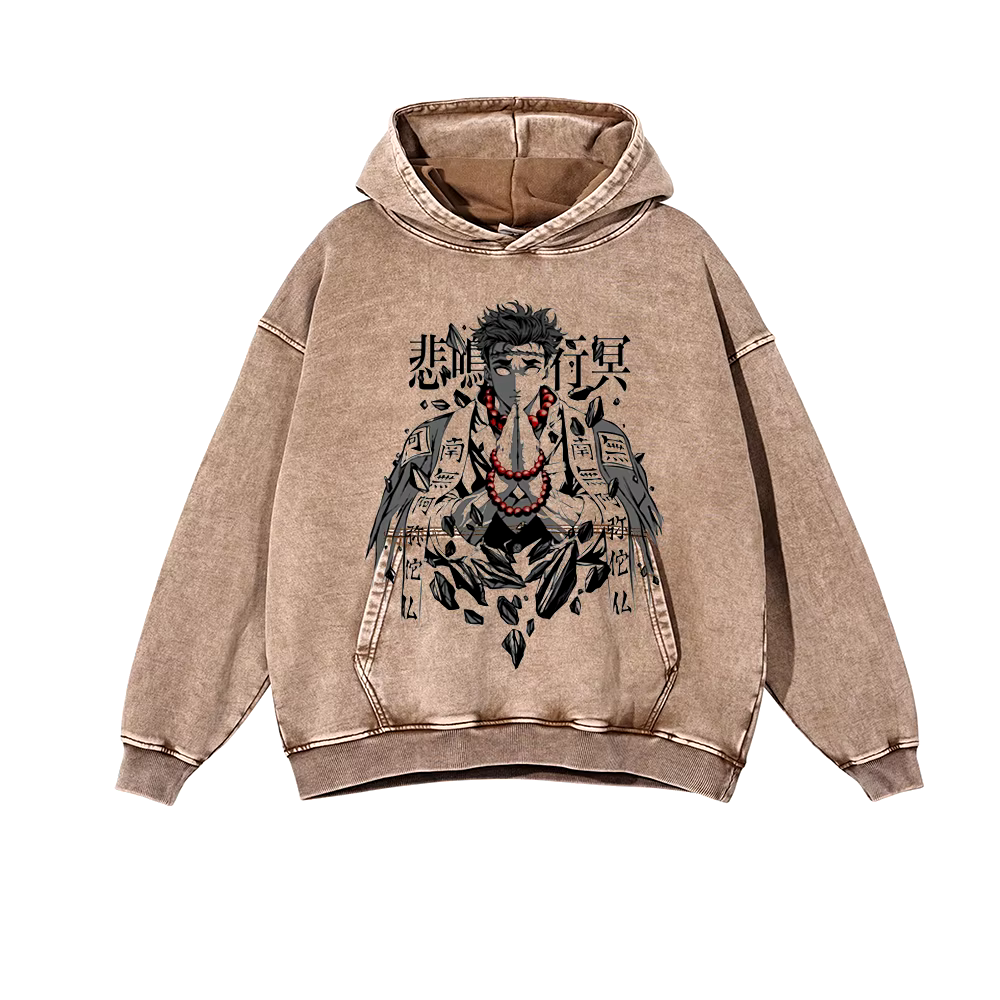 Demon Slayer Stone Hashira Oversized Vintage Hoodie