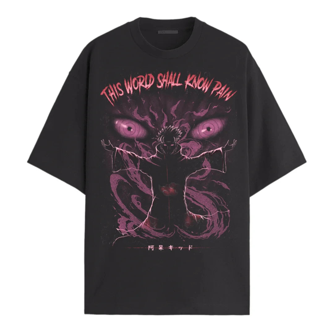 Naruto Pain's Devastation Oversized Graphic T-Shirt
