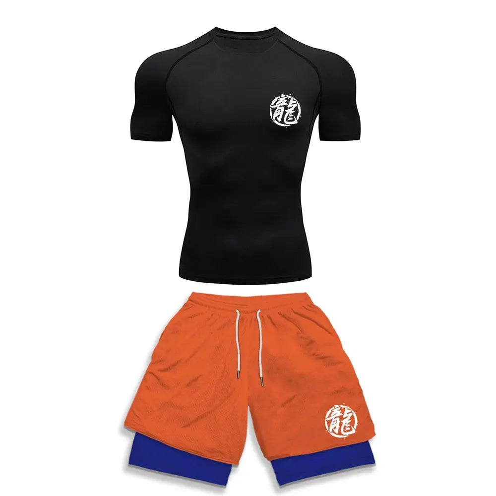 Dragon Ball Z Kame School Legacy Compression Rash Guard Set