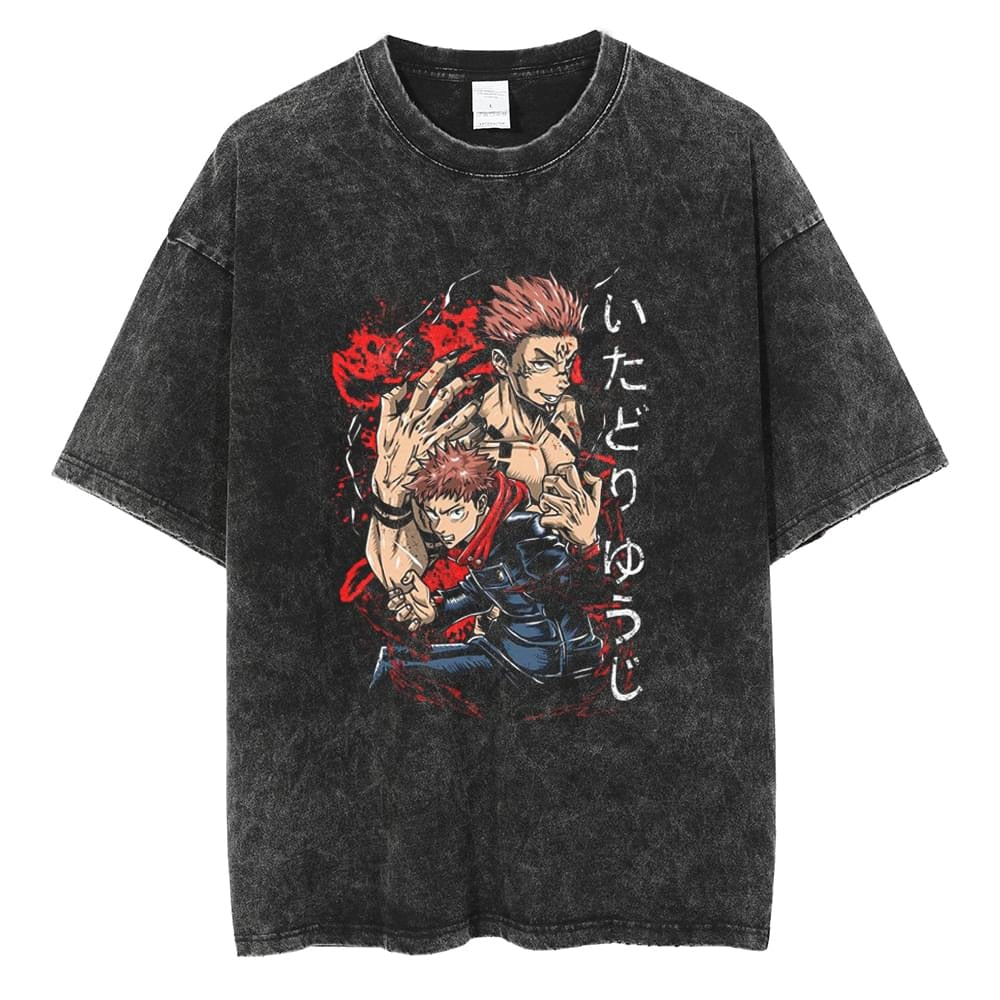 Jujutsu Kaisen Itadori x Sakuna Vintage T-Shirt