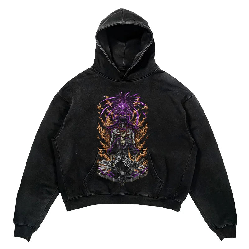 Bleach Reaper's Spirit Oversized Vintage Hoodie