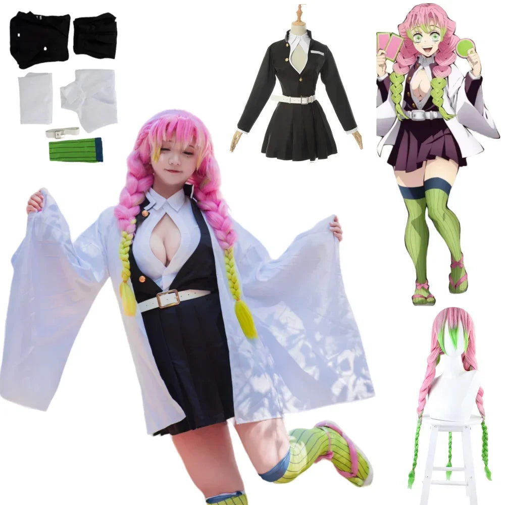 Demon Slayer Mitsuri Kanroji Love Hashira Cosplay & Halloween Costume