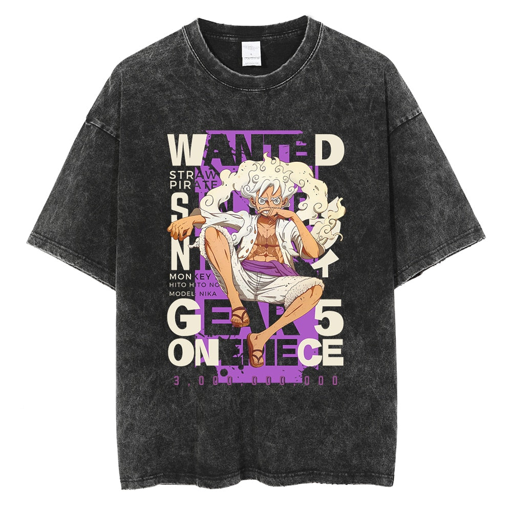 One Piece Gear 5 Wanted Vintage T-Shirt