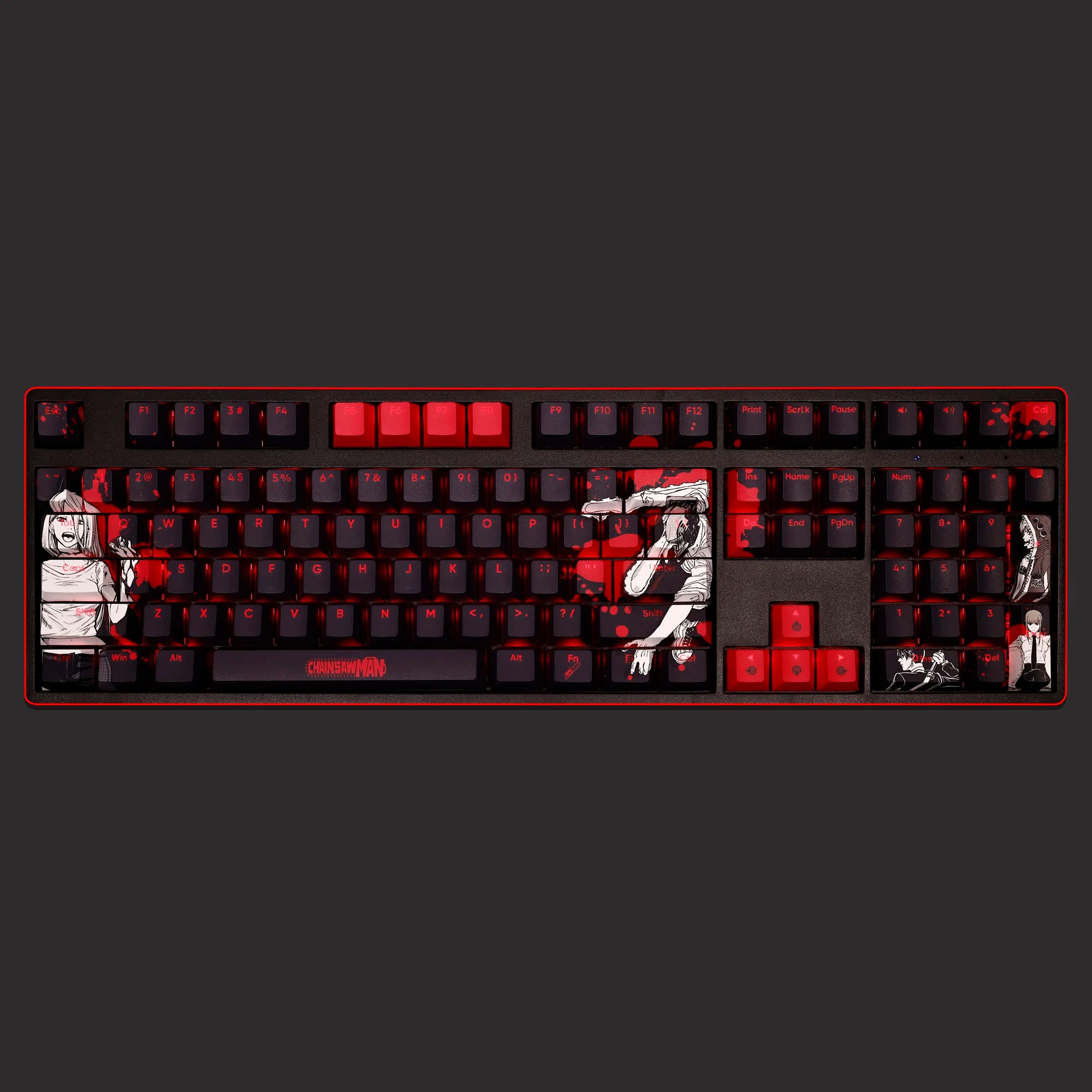 Chainsaw Man Black/Red 108 Pc. Mechanical Keyboard Keycap Set