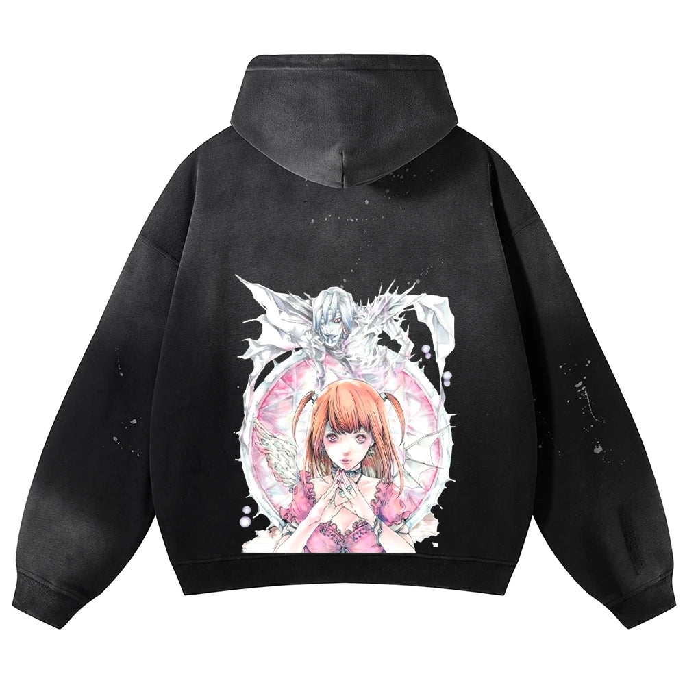 Death Note Misa's Mystery Bleach Washed Vintage Hoodie