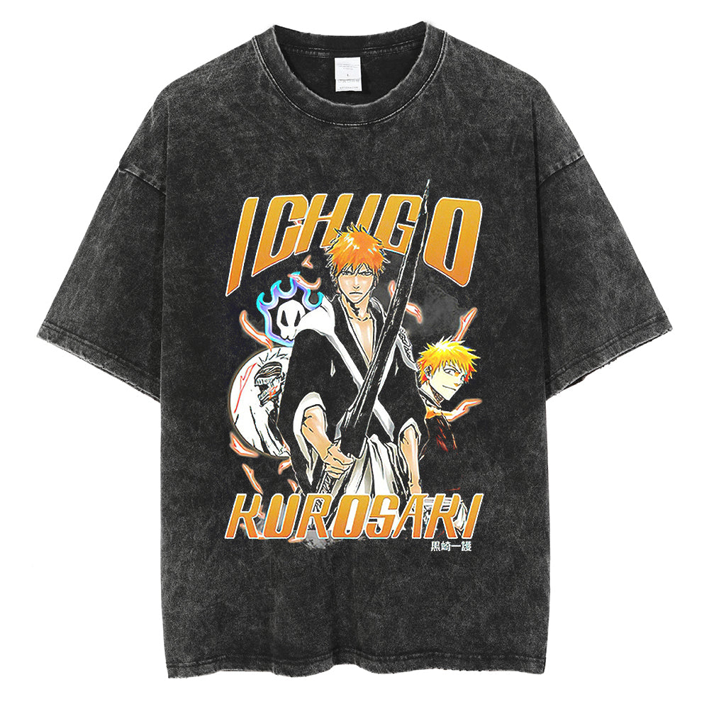 Bleach Blazing Ichigo Vintage T-Shirt