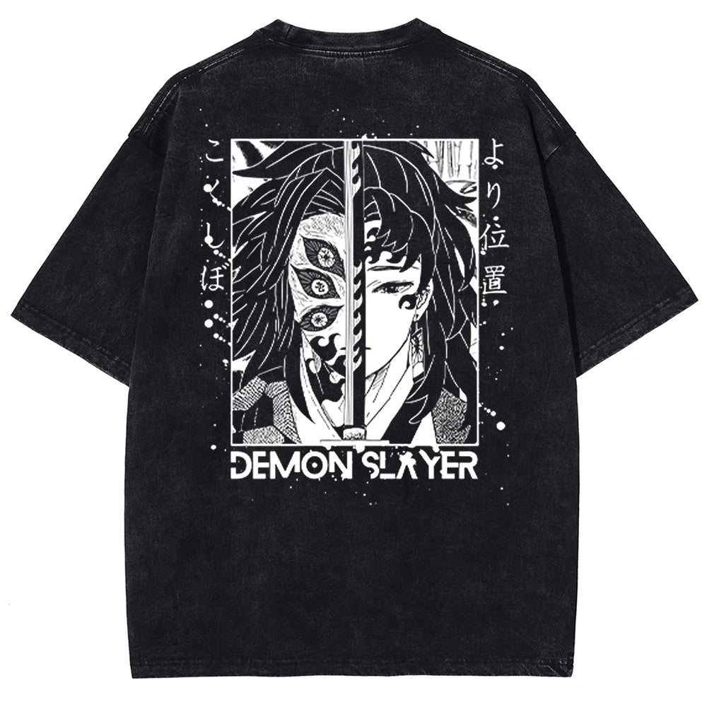 Demon Slayer Kokushibo's Duality Oversized Vintage Shirt