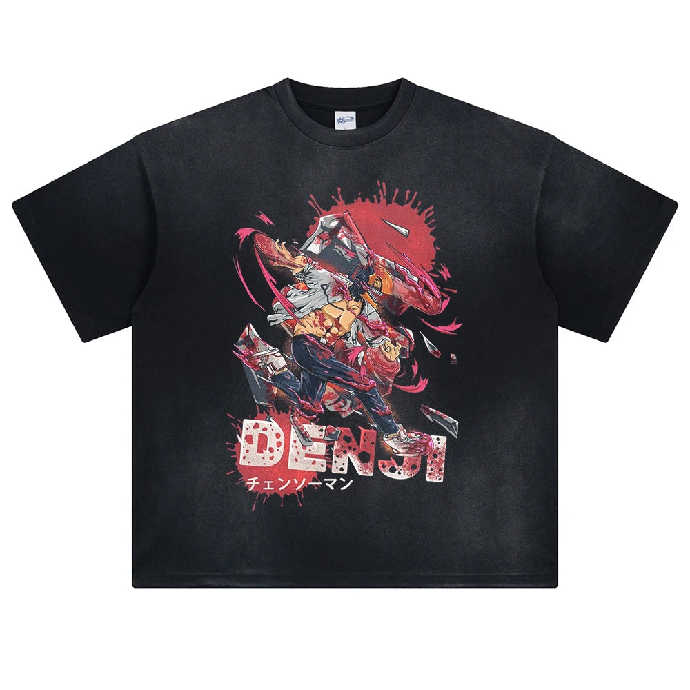 Chainsaw Man Denji's Devil Oversized Vintage T-Shirt