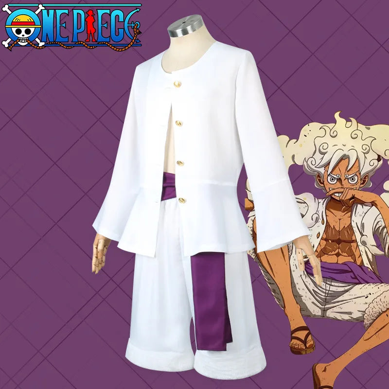 One Piece Luffy Gear 5 Cosplay & Halloween Costume