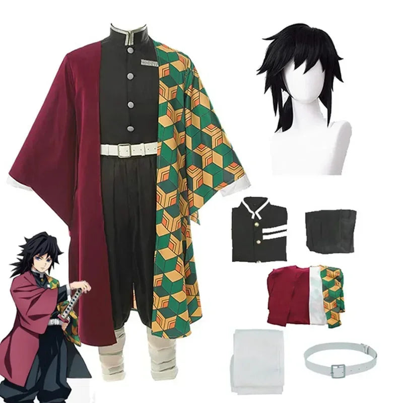 Demon Slayer Giyu Tomioka Cosplay Costume For Kids & Adults