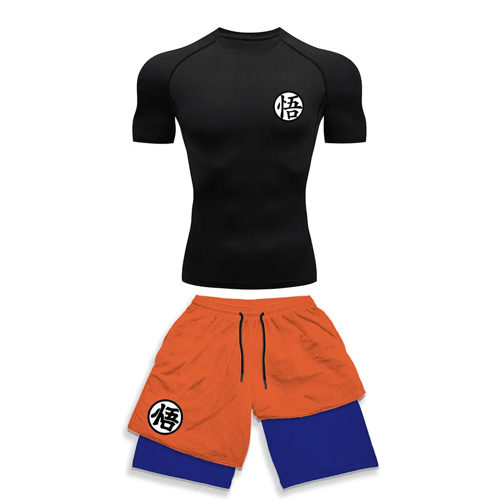 Dragon Ball Z Goku Saiyan Legend Compression Rash Guard Set