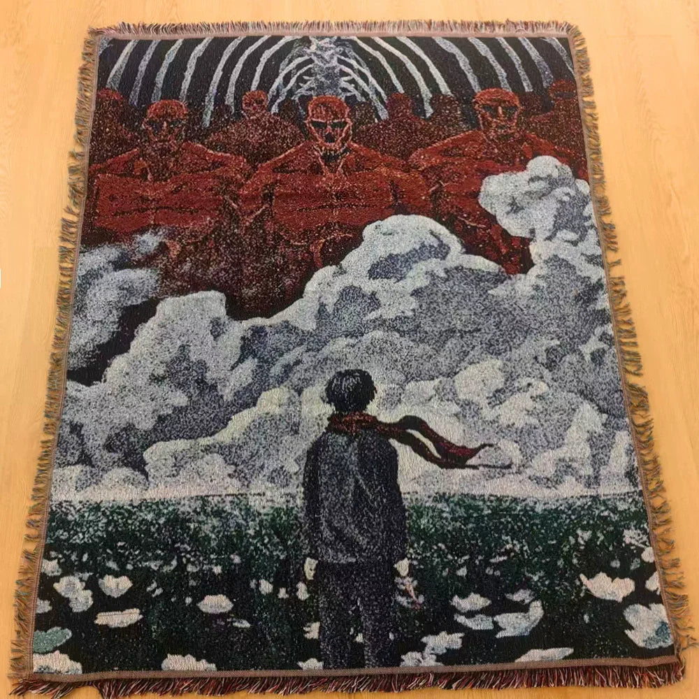 Attack on Titan Colossal Titan Rampage Tapestry Blanket