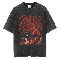 Naruto Kakashi Sharingan Warrior Oversized Vintage T-Shirt