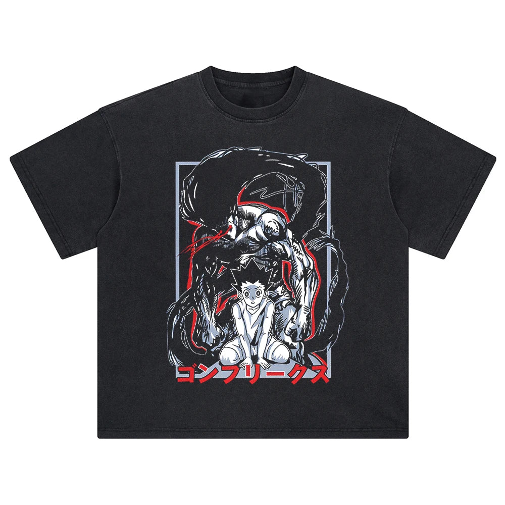 Hunter x Hunter Chrollo Chained Oversized Vintage T-Shirt