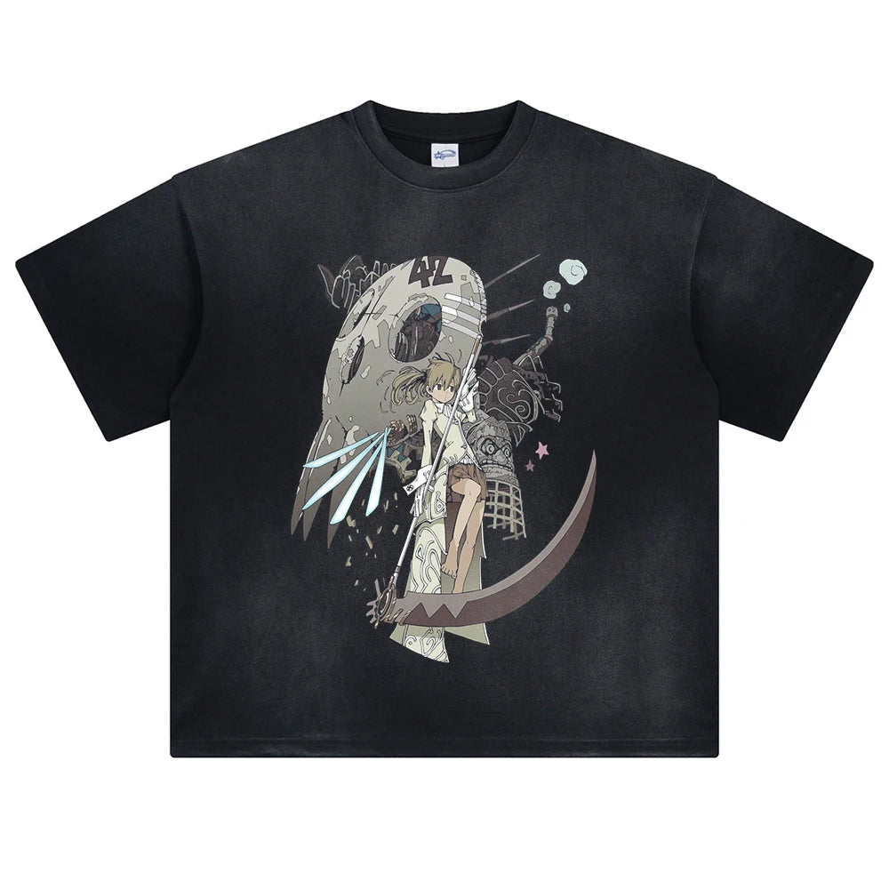 Soul Eater Maka's Power Oversized Vintage T-Shirt