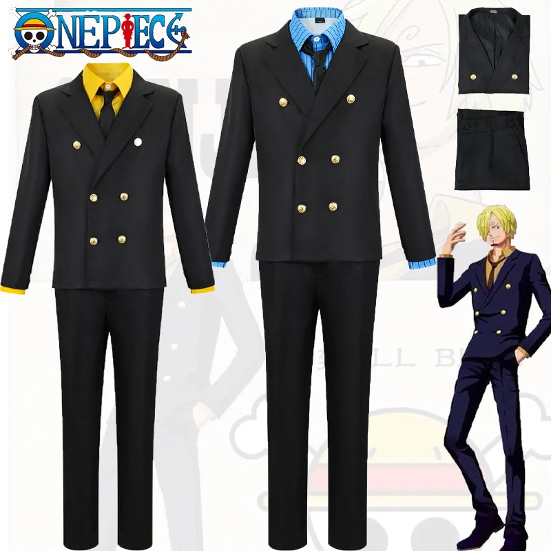 One Piece Sanji Suit & Tie Cosplay & Halloween Costume