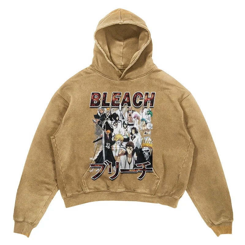 Bleach Manga's Spirit Oversized Vintage Hoodie