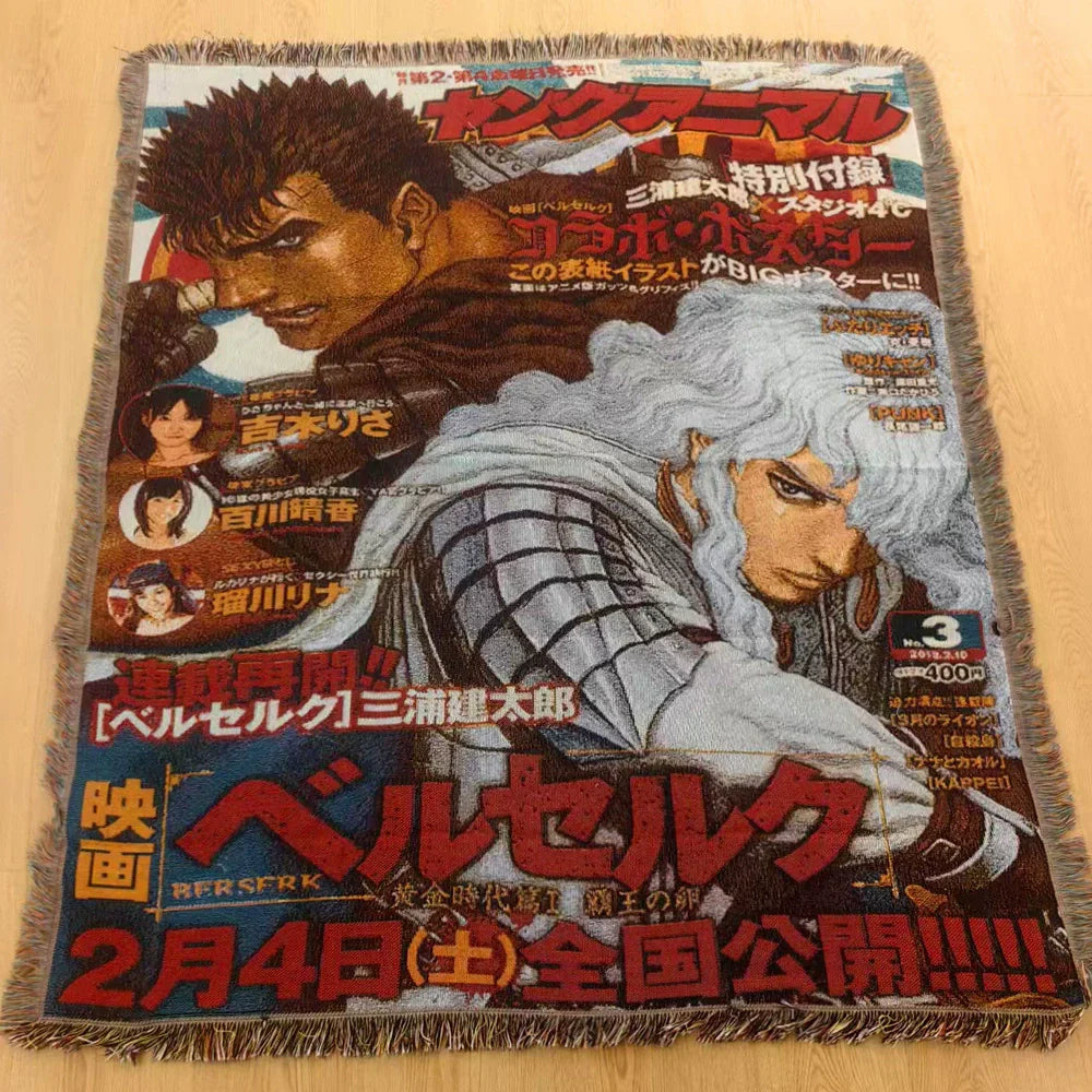 Berserk Guts & Griffith Eternal Rivalry Tapestry Blanket