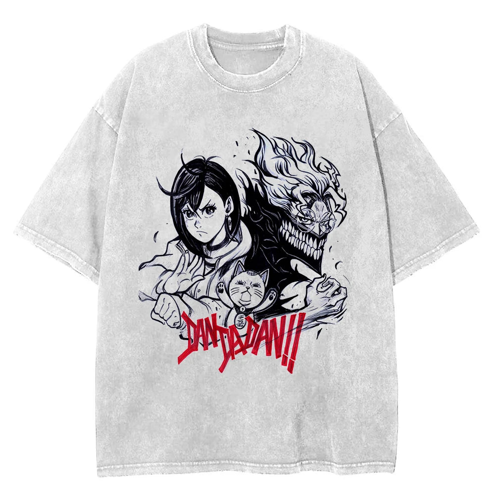 Dandadan Duo's Journey Oversized Vintage T-Shirt