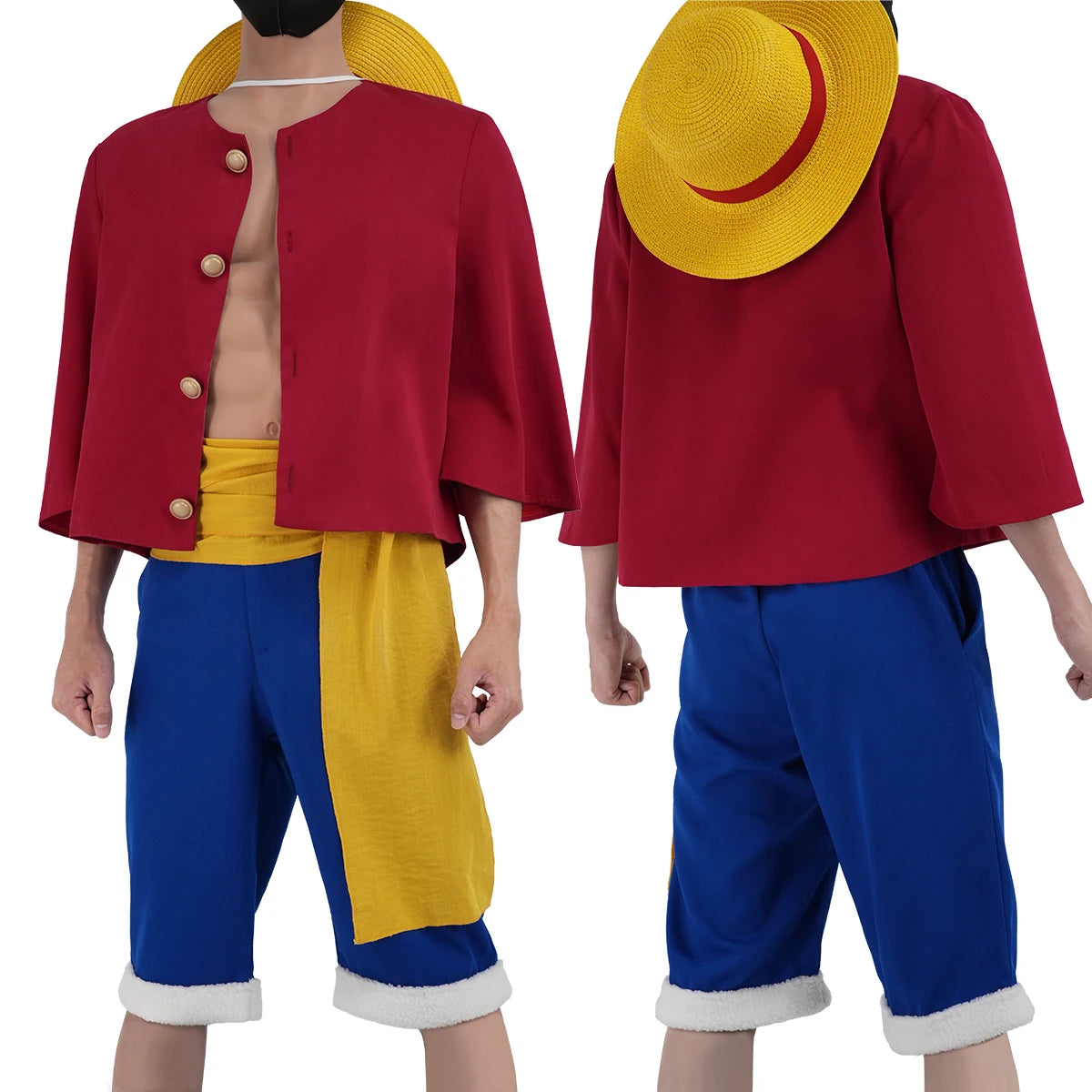 One Piece Monkey D. Luffy Straw Hat Cosplay & Halloween Costume