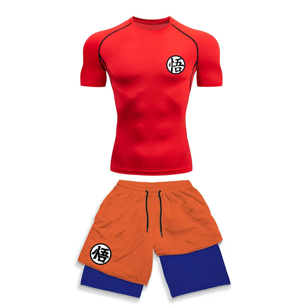 Dragon Ball Z Goku Saiyan Legend Compression Rash Guard Set