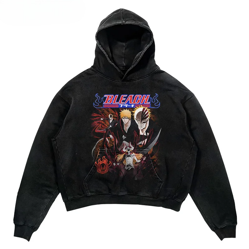 Bleach Reaper's Might Oversized Vintage Hoodie