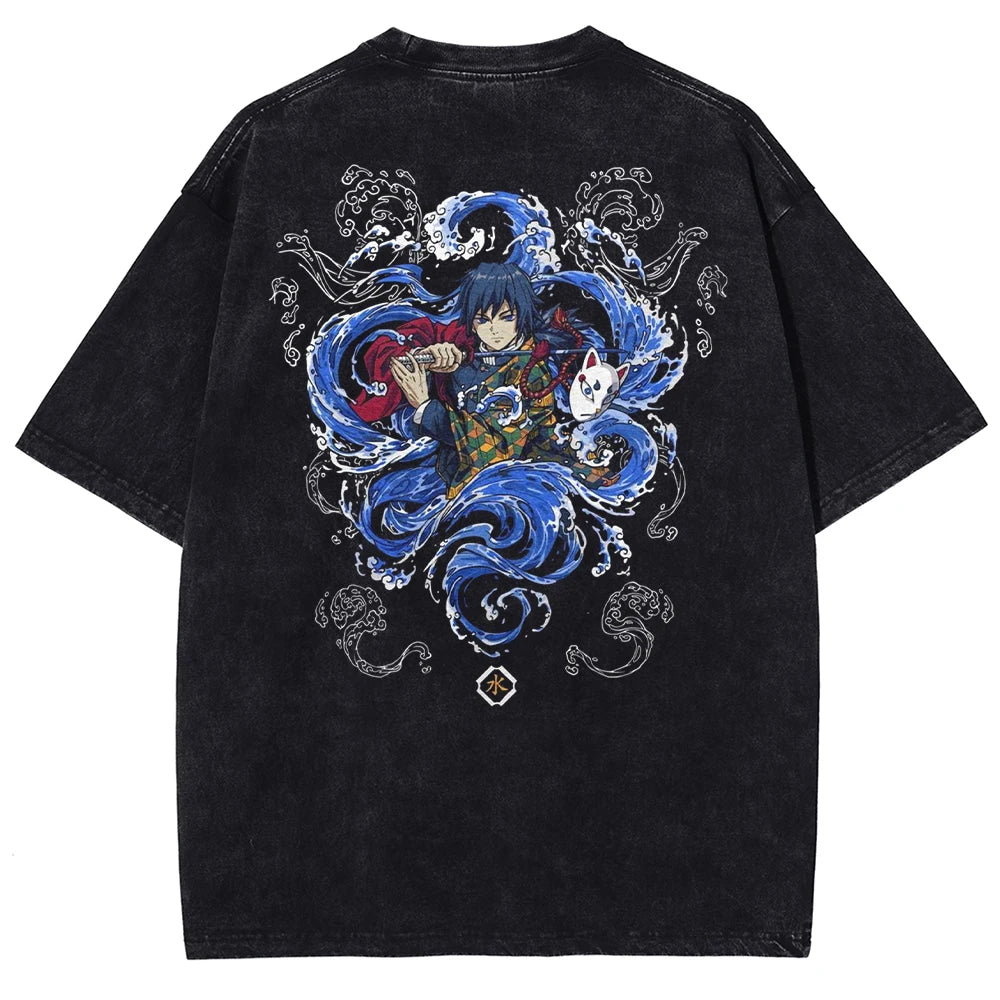 Demon Slayer Giyu's Technique Oversized Vintage Shirt