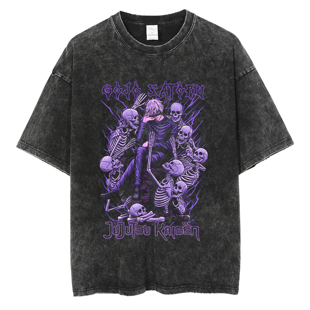 Jujutsu Kaisen Gojo Six Eyes Power Oversized Vintage T-Shirt