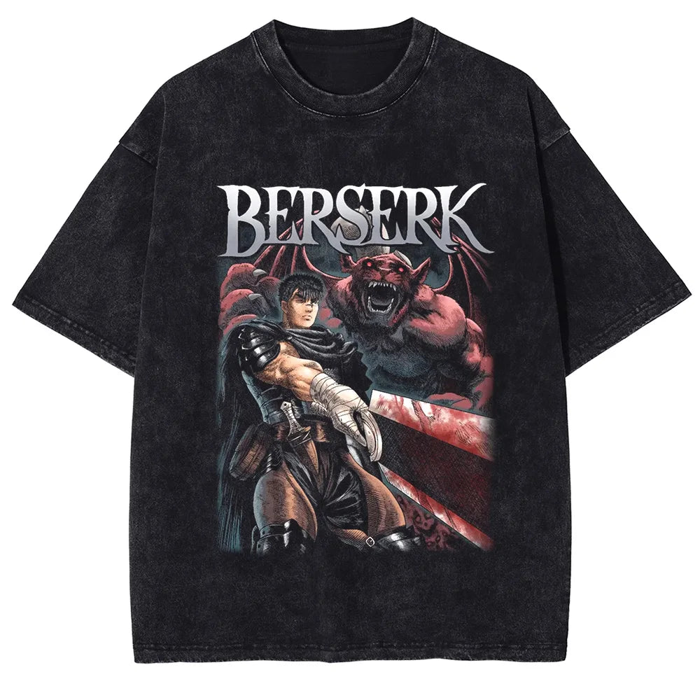 Berserk Guts's Sword Oversized Vintage T-Shirt