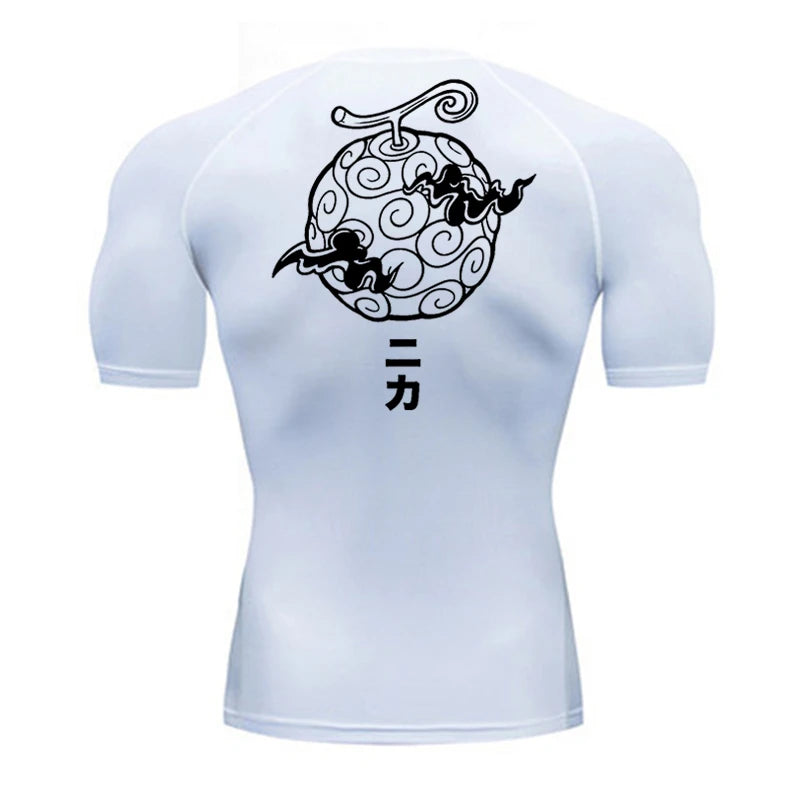 One Piece Devil Fruit Power Awakening Compression Rash Guard Shirt