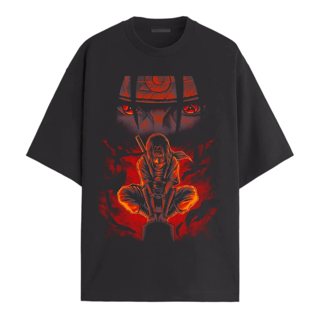Naruto Sasuke's Revenge Oversized Graphic T-Shirt