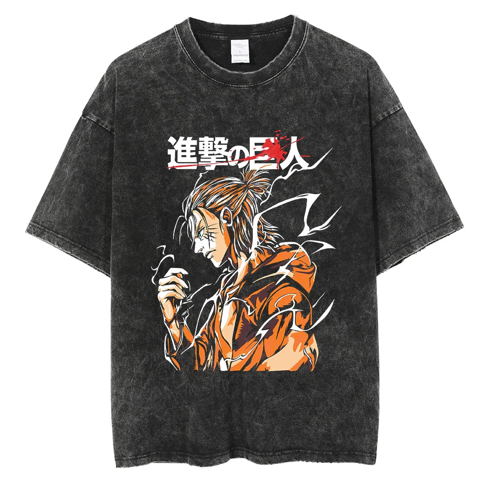 Attack on Titan Eren's Duality Oversized Vintage T-Shirt