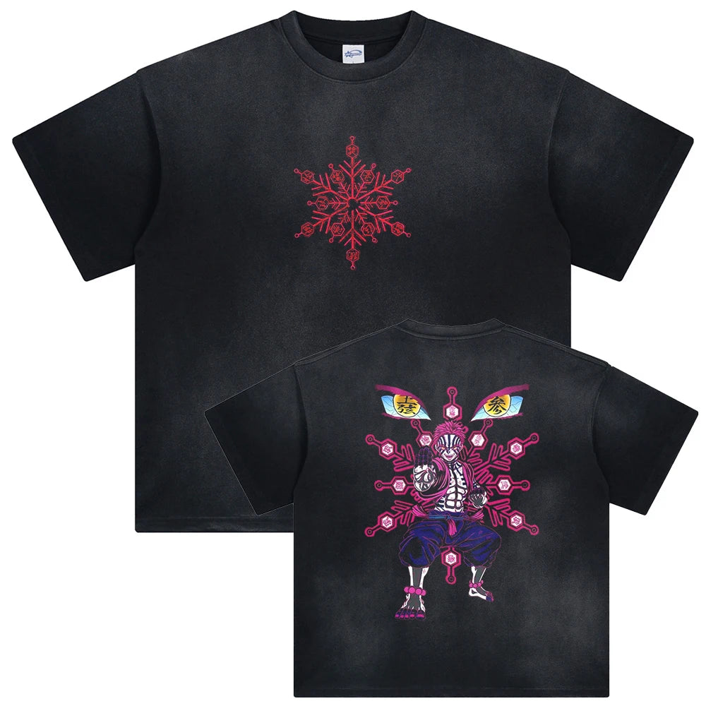 Demon Slayer Akaza's Demon Oversized Vintage T-Shirt