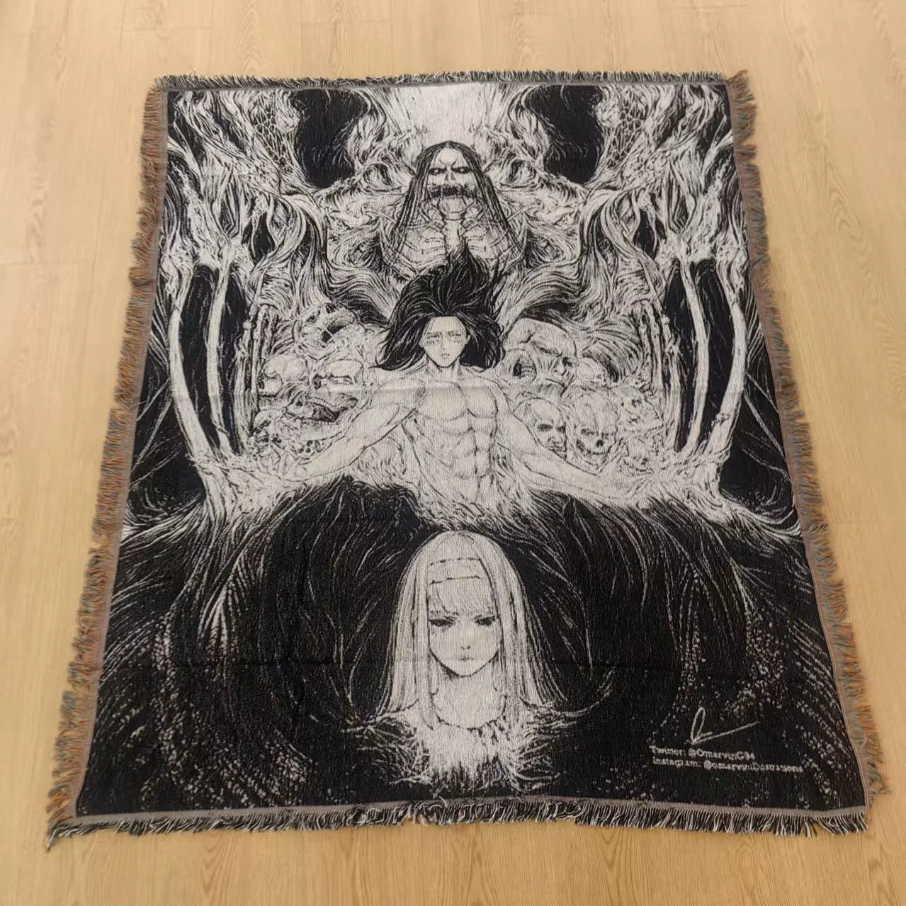 Attack on Titan Founding Titan Ascension Tapestry Blanket