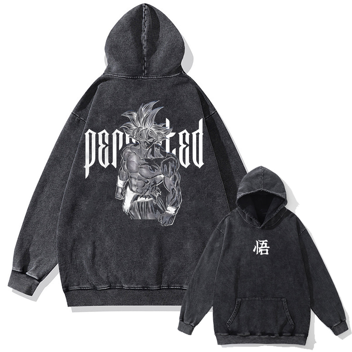 Dragon Ball Z Goku's Power Oversized Vintage Hoodie