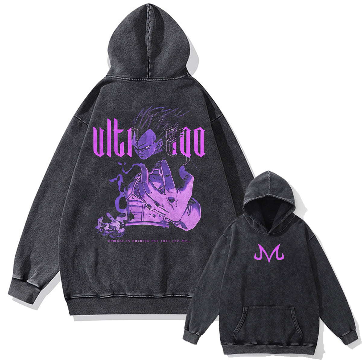 Dragon Ball Z Vegeta's Pride Oversized Vintage Hoodie