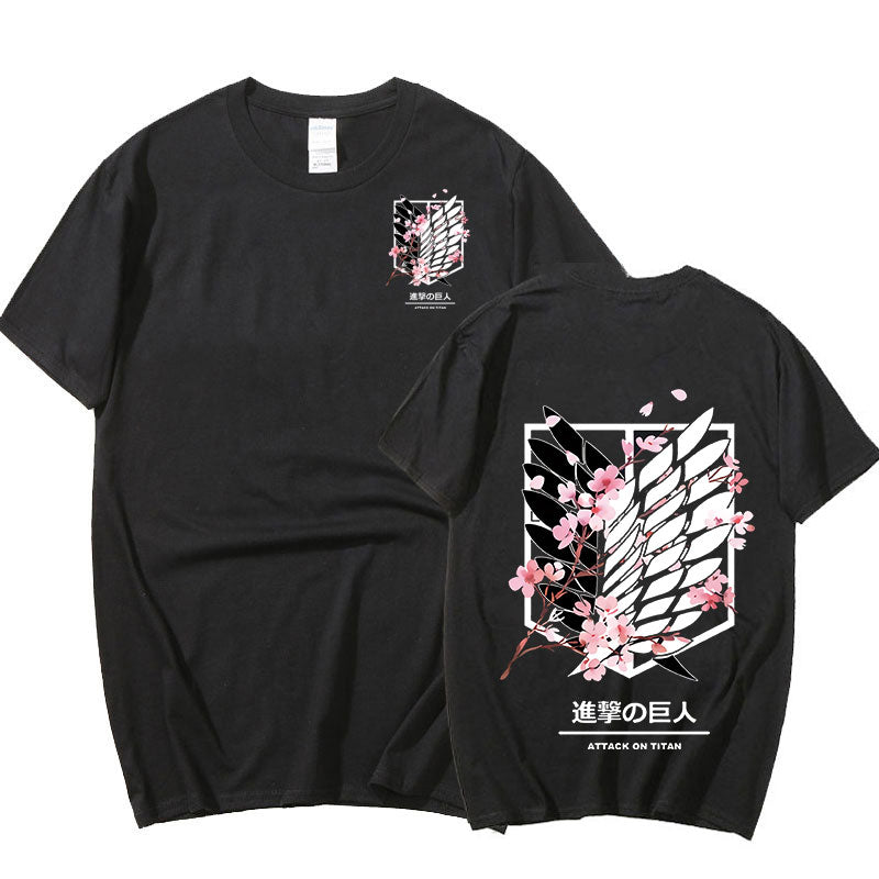 Attack on Titan Cherry Blossom Graphic T-Shirt